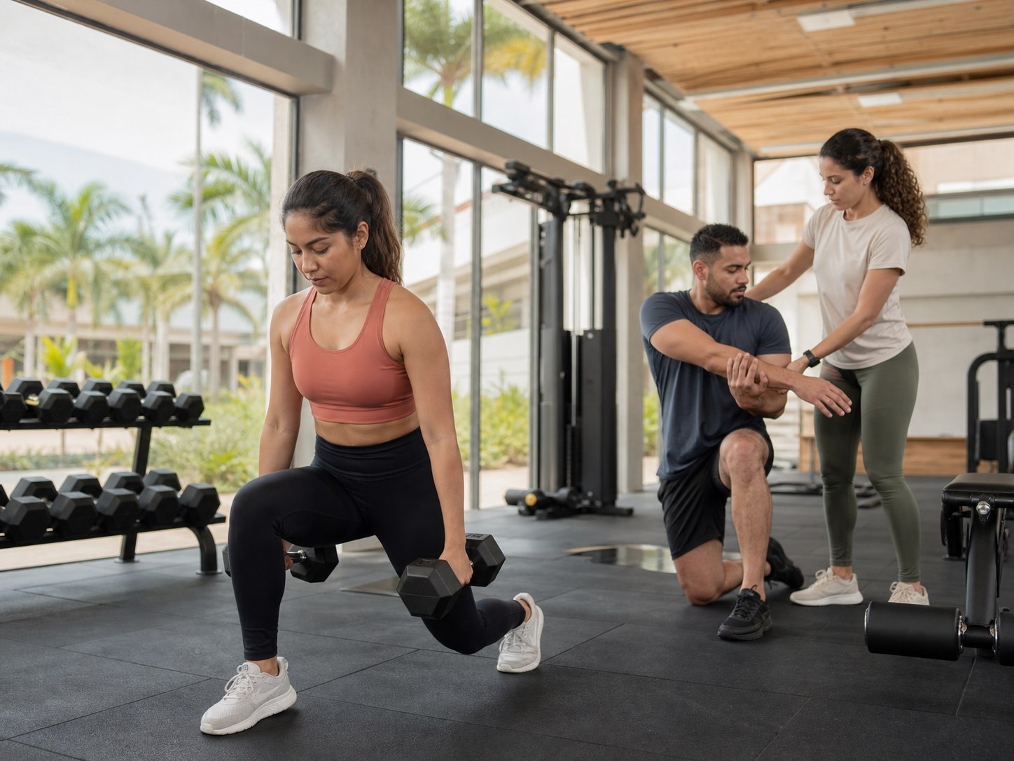 Escena ilustrativa de entrenamiento y bienestar